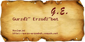 Gurzó Erzsébet névjegykártya