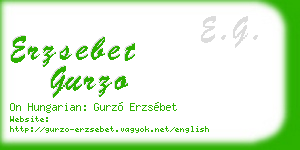 erzsebet gurzo business card
