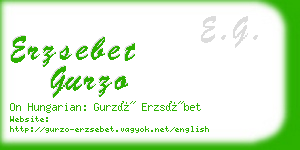 erzsebet gurzo business card